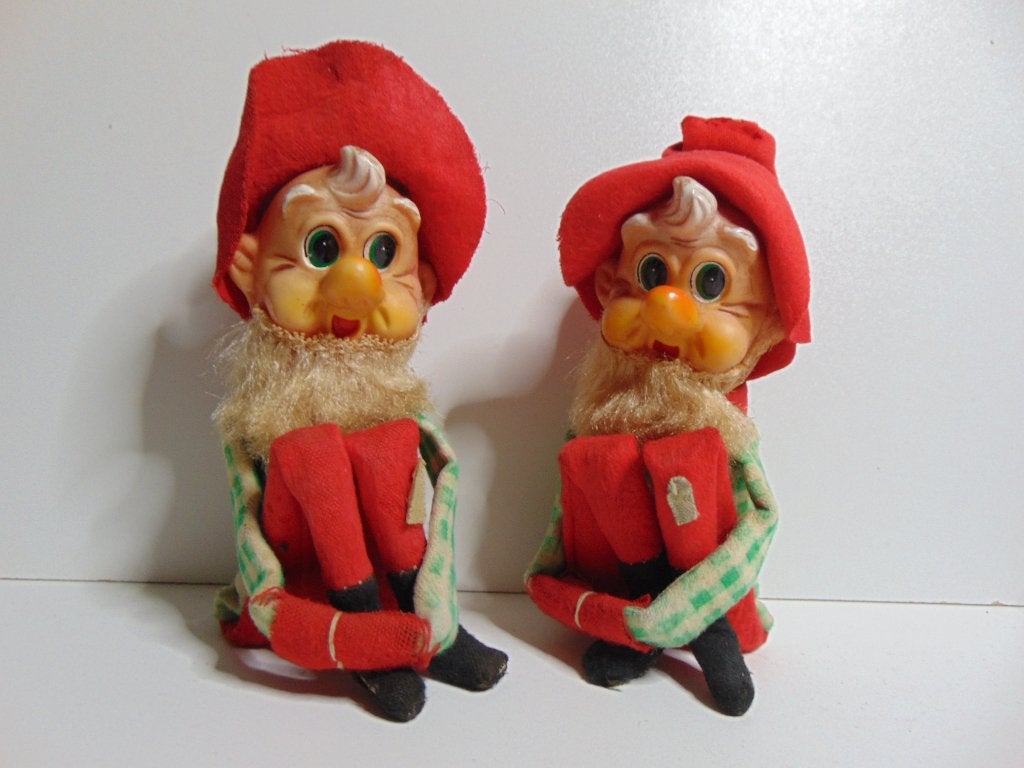 2 zeer oude Kerst Kneehuggers Japan, Ophalen of Verzenden, Gebruikt