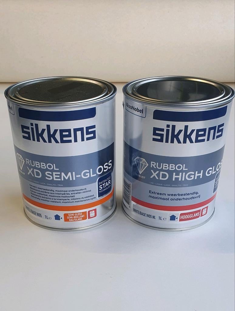 1l XD High Gloss of Semi Gloss aflak buiten, Ophalen of Verzenden, Nieuw, Wit