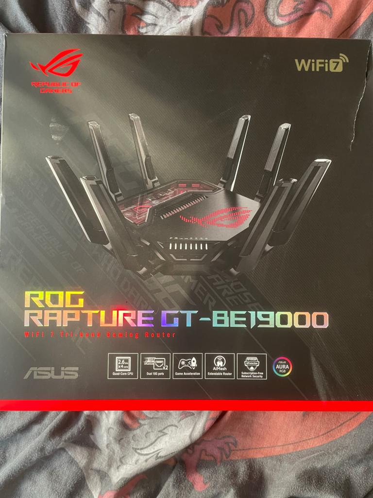ASUS ROG Rapture GT-BE19000 WiFi 7 Gaming Router, Ophalen of Verzenden, Zo goed als nieuw, Router