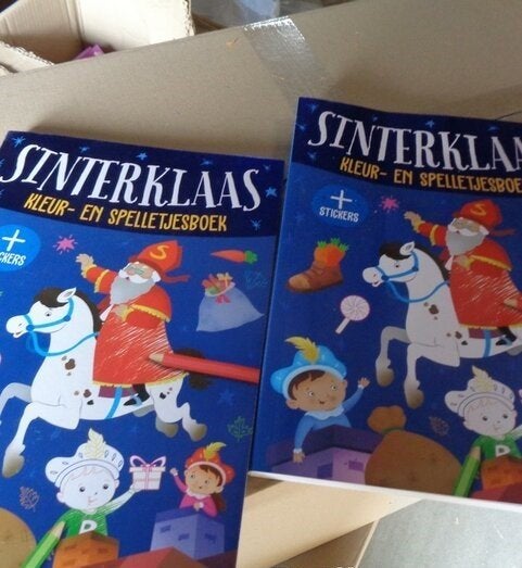 PARTIJ SINTERKLAAS KLEUR EN SPELLETJESBOEK 128BLZ + STICKERS, Diversen, ., Nieuw, Ophalen of Verzenden, .