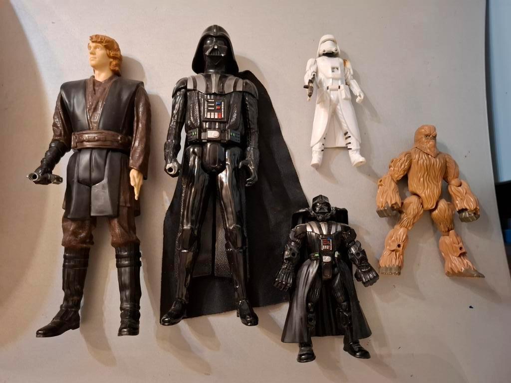 5x Star Wars actiefiguren - Anakin, Darth Vader, Chewbacca, Ophalen of Verzenden, Gebruikt