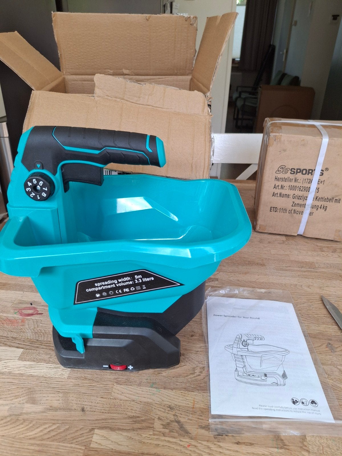 Accu-meststrooier voor Makita 18 V accu, 800 m², Ophalen, Nieuw