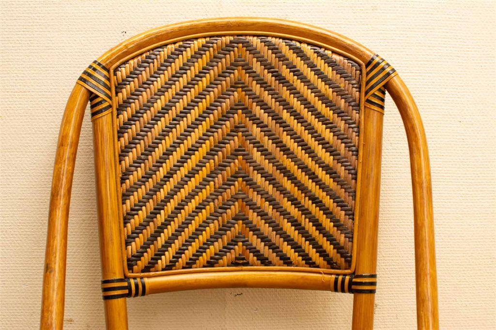 Rieten stoel 39663, Gebruikt, Bruin, Ophalen of Verzenden, Vijf, Zes of meer stoelen