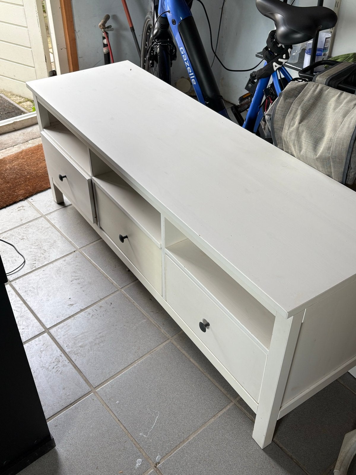 IKEA Idanäs Tv meubel met 3 laden, wit, Ophalen, Gebruikt, 100 tot 150 cm, 150 tot 200 cm