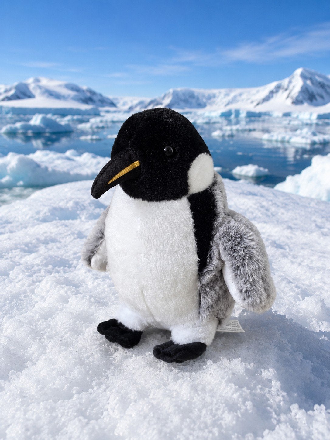Leuke pluche pinguïn knuffel, zo goed als nieuw, Pinguïn, Overige merken, Overige karakters, Zwart