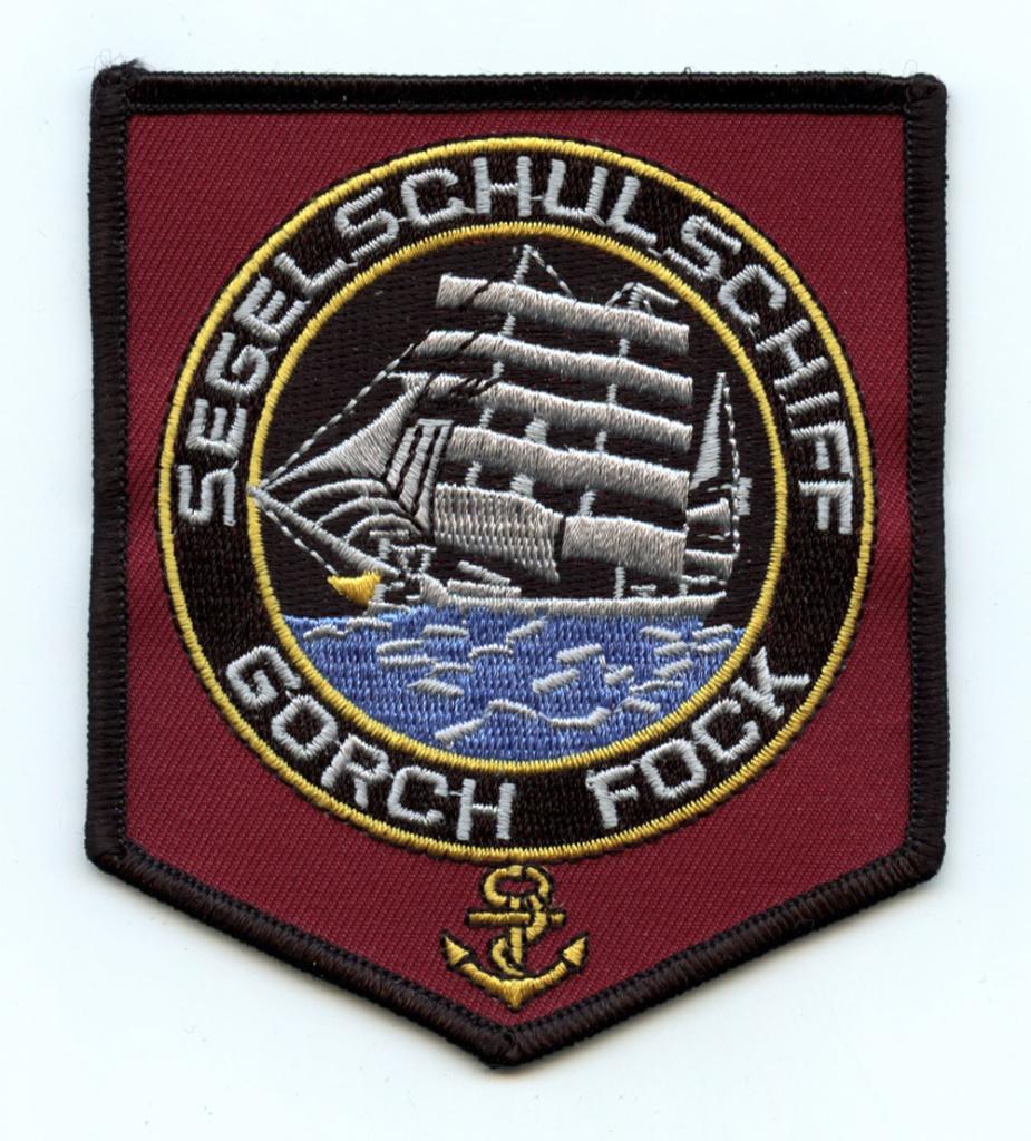 Duitse Marine patch Segel schull Schiff Gorch Fock, Ophalen of Verzenden, Marine, Duitsland, Embleem of Badge
