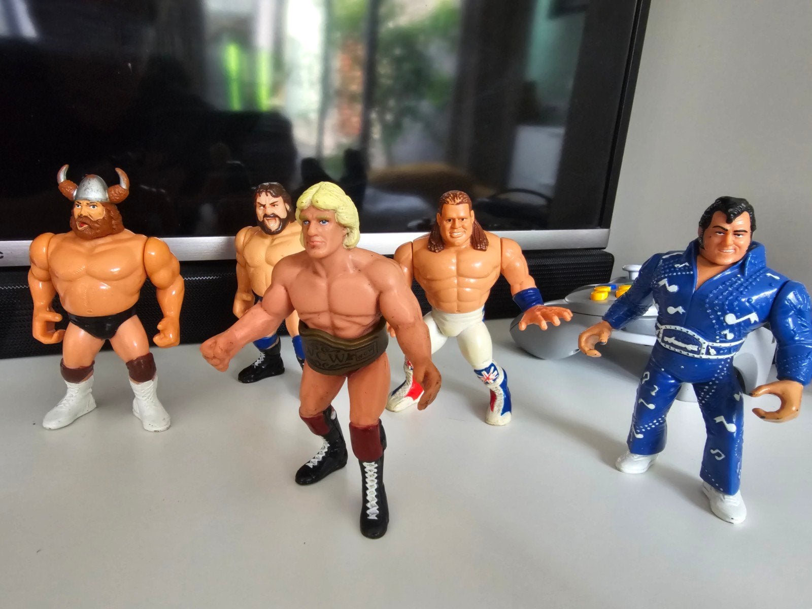Vintage 90s worstelaars actiefiguren set (5 stuks), Ophalen of Verzenden, Gebruikt