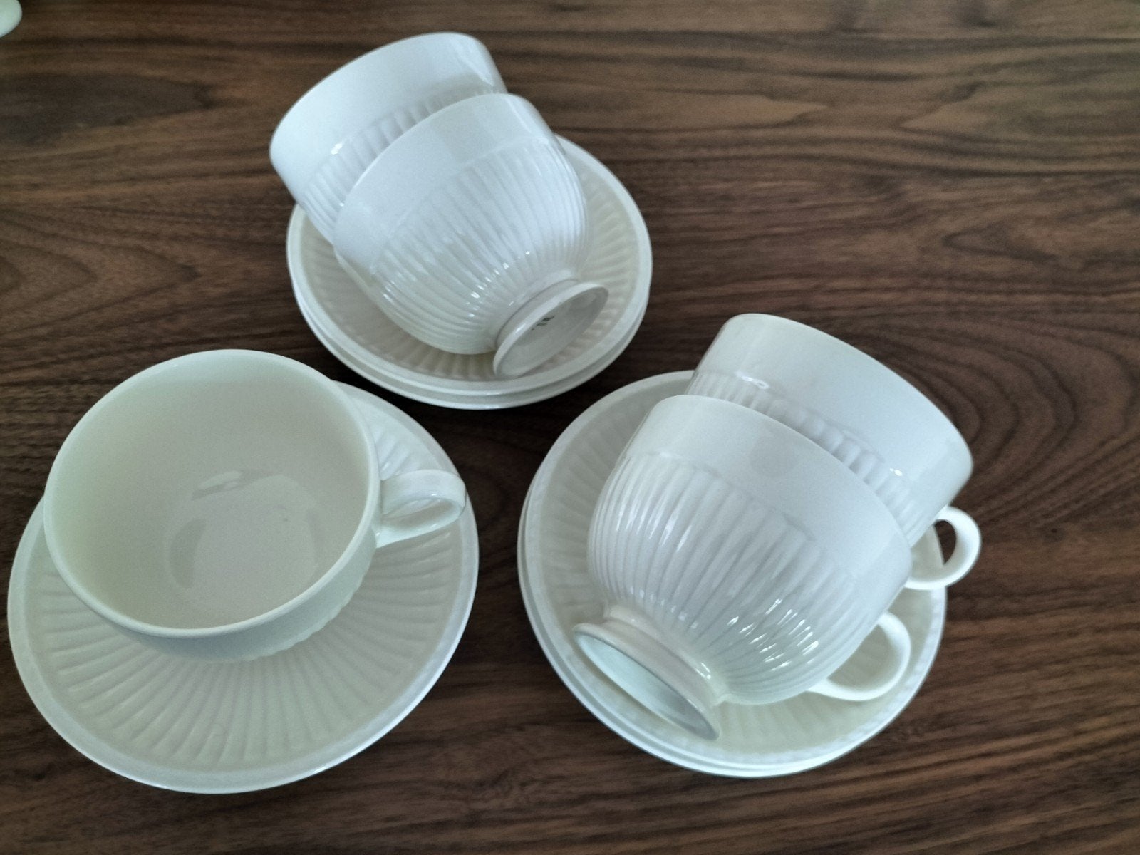 5 royale kop en schotels Wedgewood Edme, maten zie foto' s., Ophalen