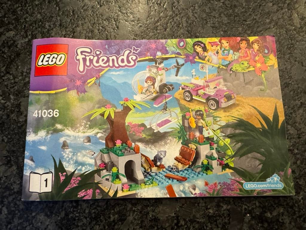 Lego Friends 41036 Jungle Brug Reddingsactie - Compleet, Lego, Friends, Ophalen of Verzenden, Zo goed als nieuw