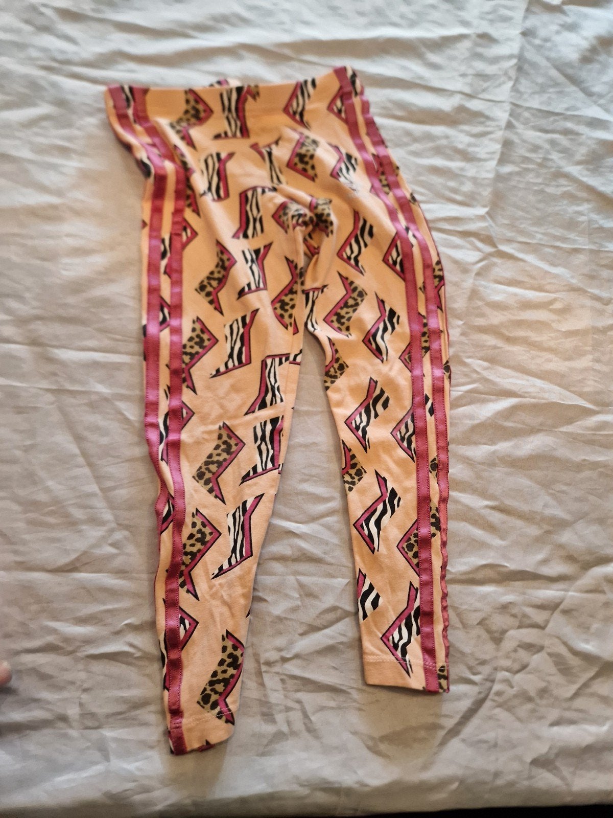 Adidas Legging 5-6Y/116 - Roze met print, Broek, Adidas, Gebruikt, Meisje