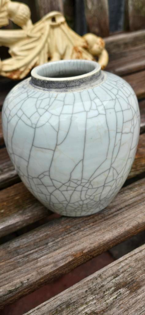 Chinese gemberpot met Chinese Ge-ware, Antiek en Kunst, Antiek | Porselein, Ophalen of Verzenden