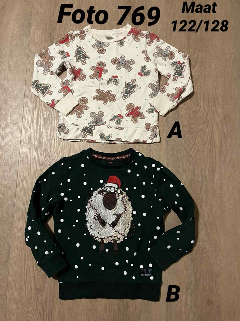 Kerst trui jongen of meisje maat 122 / 128 WE hema *foto 769, Ophalen of Verzenden, Zo goed als nieuw, Meisje, Trui of Vest
