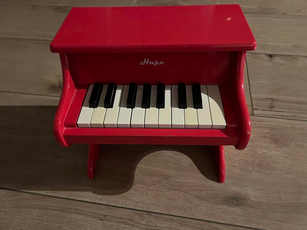 Hape Rood Houten Speelgoed Piano voor Kinderen, Ophalen, Zo goed als nieuw, Ontdekken