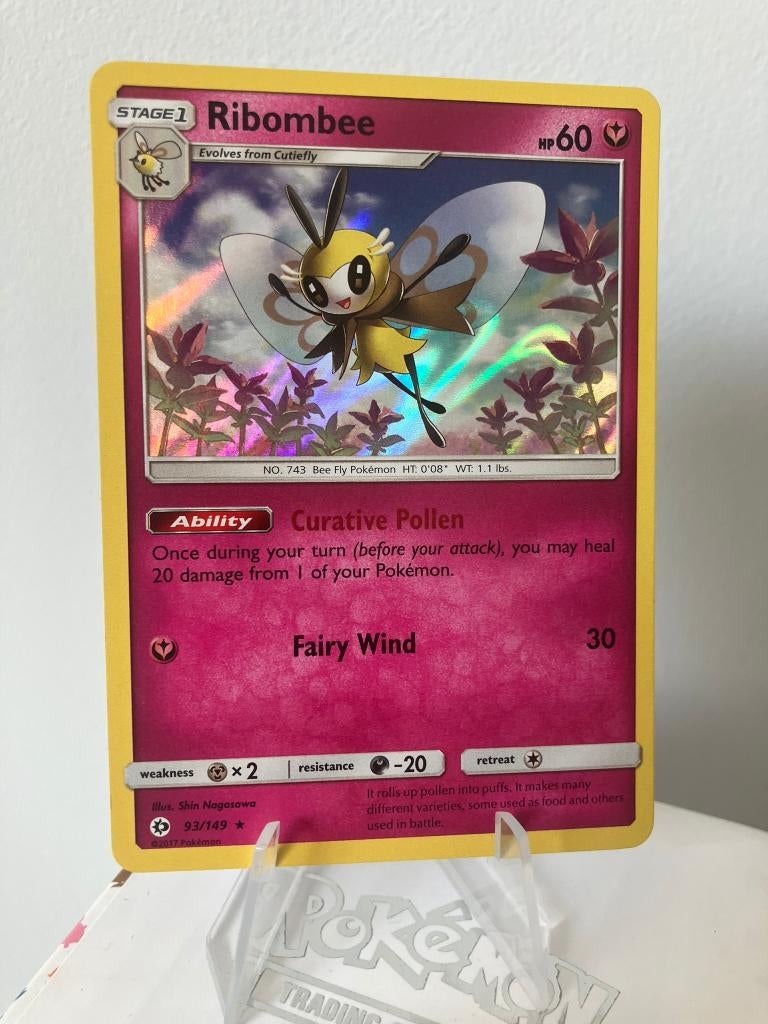 Ribombee 93/149 - Sun and Moon - Holo, Ophalen of Verzenden, Zo goed als nieuw, Losse kaart, Foil