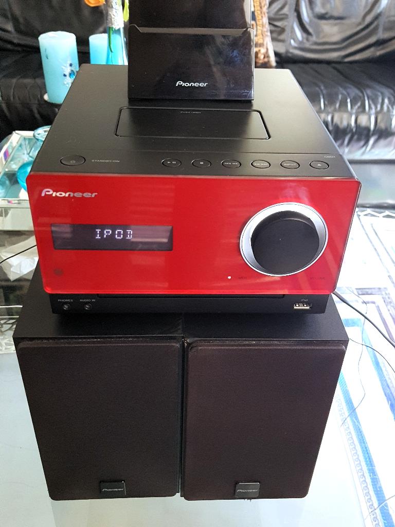 Pioneer X-CM31-R- Microset - Rood, Tuner of Radio, Ophalen of Verzenden, Zo goed als nieuw, Pioneer