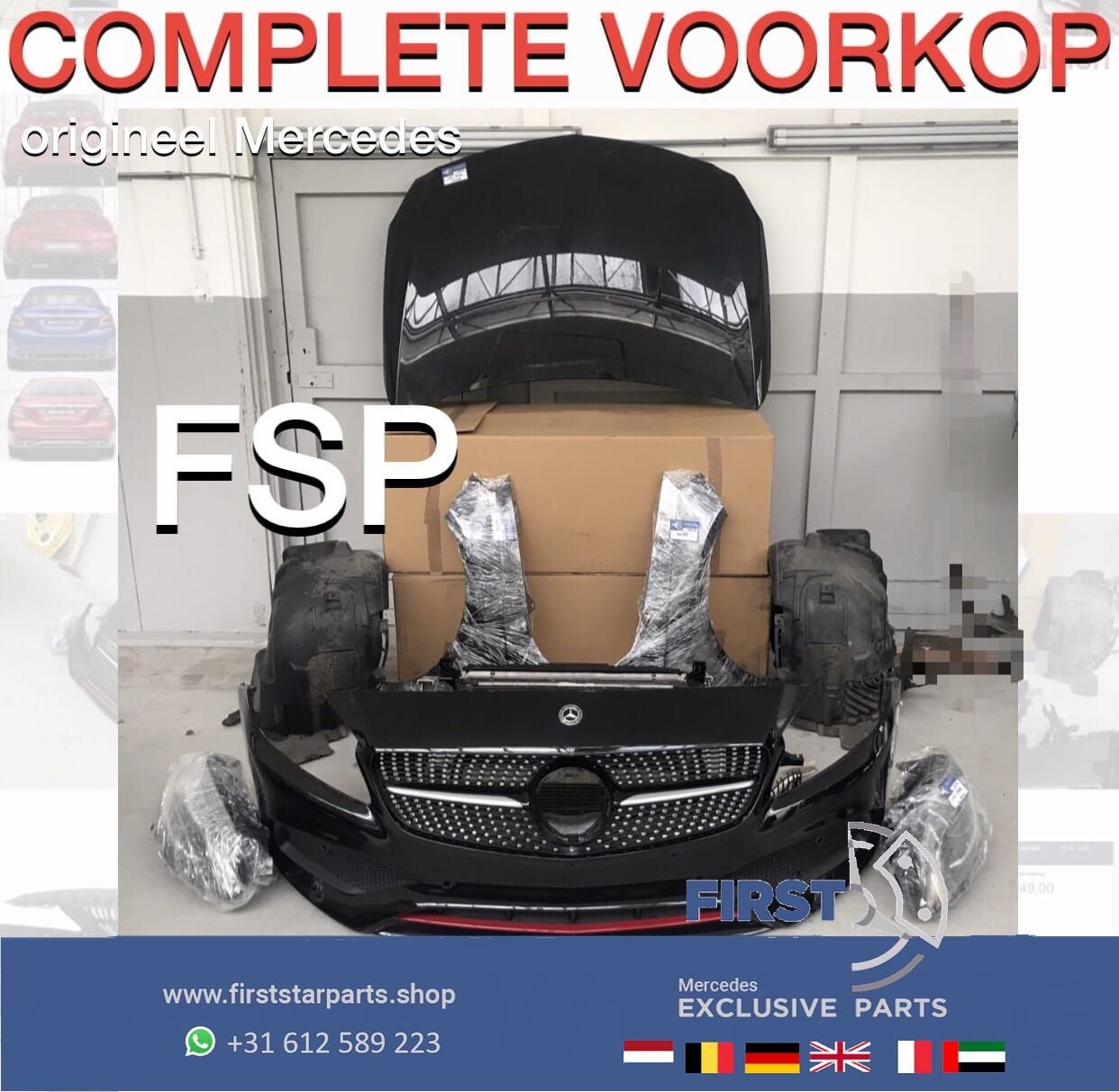 W176 FACELIFT AMG VOORKOP Mercedes A Klasse 2012-2018 ZWART, Gebruikt, -, -, Ophalen of Verzenden