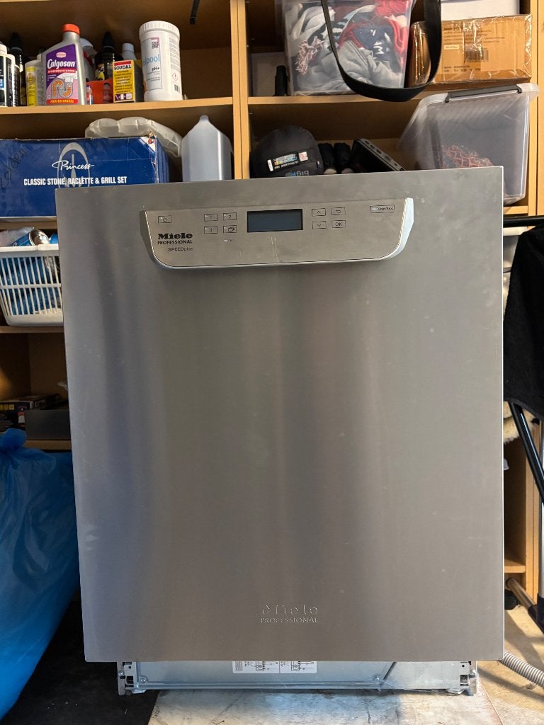 Miele RVS professionele vaatwasser, Witgoed en Apparatuur, Vaatwasmachines, Ophalen, Gebruikt, Inbouw, 45 tot 60 cm