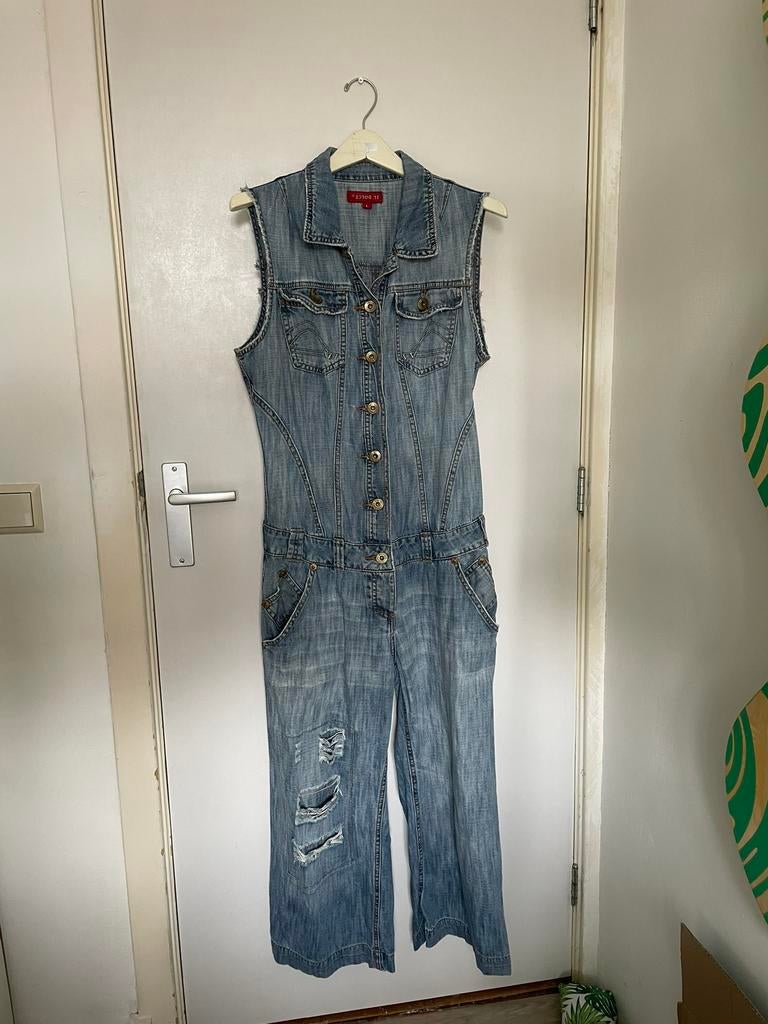 Vintage Il Dolce denim jumpsuit / jeans overall maat L, Kleding | Dames, Jumpsuits, Ophalen of Verzenden, Zo goed als nieuw, Maat 38/40 (M)