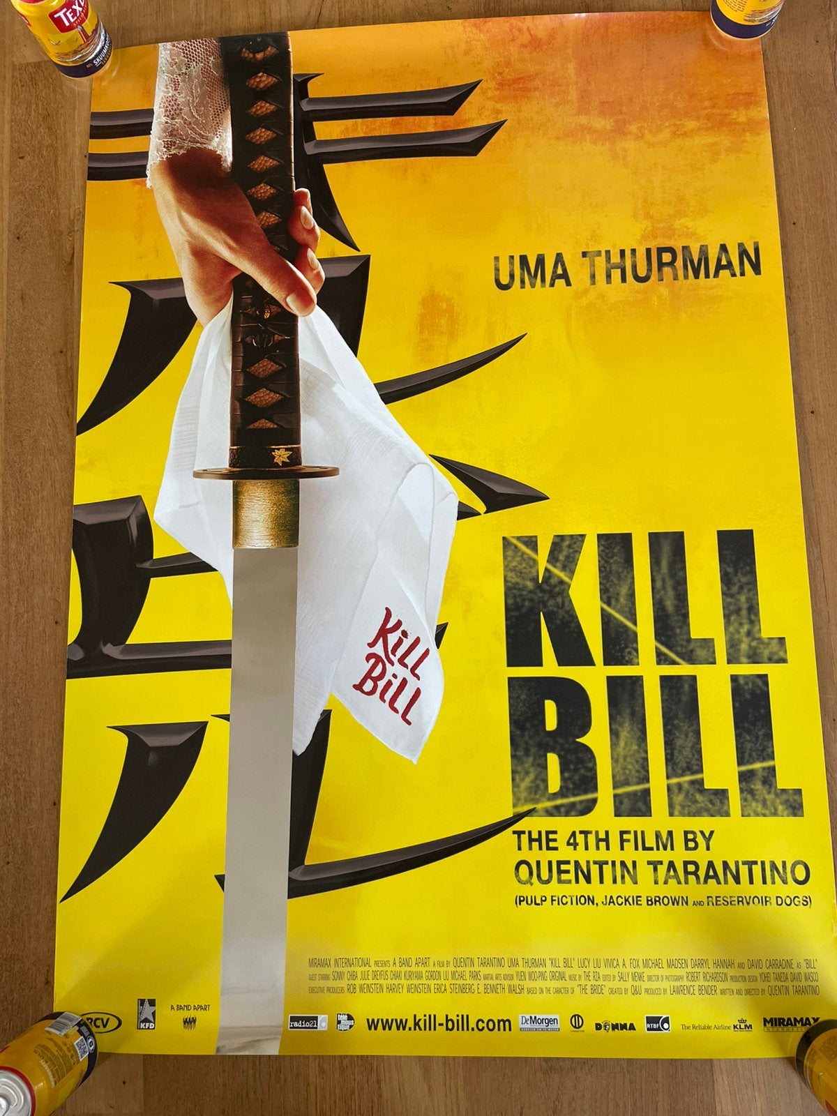 Kill Bill filmposter, Ophalen of Verzenden, Zo goed als nieuw, Rechthoekig Staand, Film en Tv