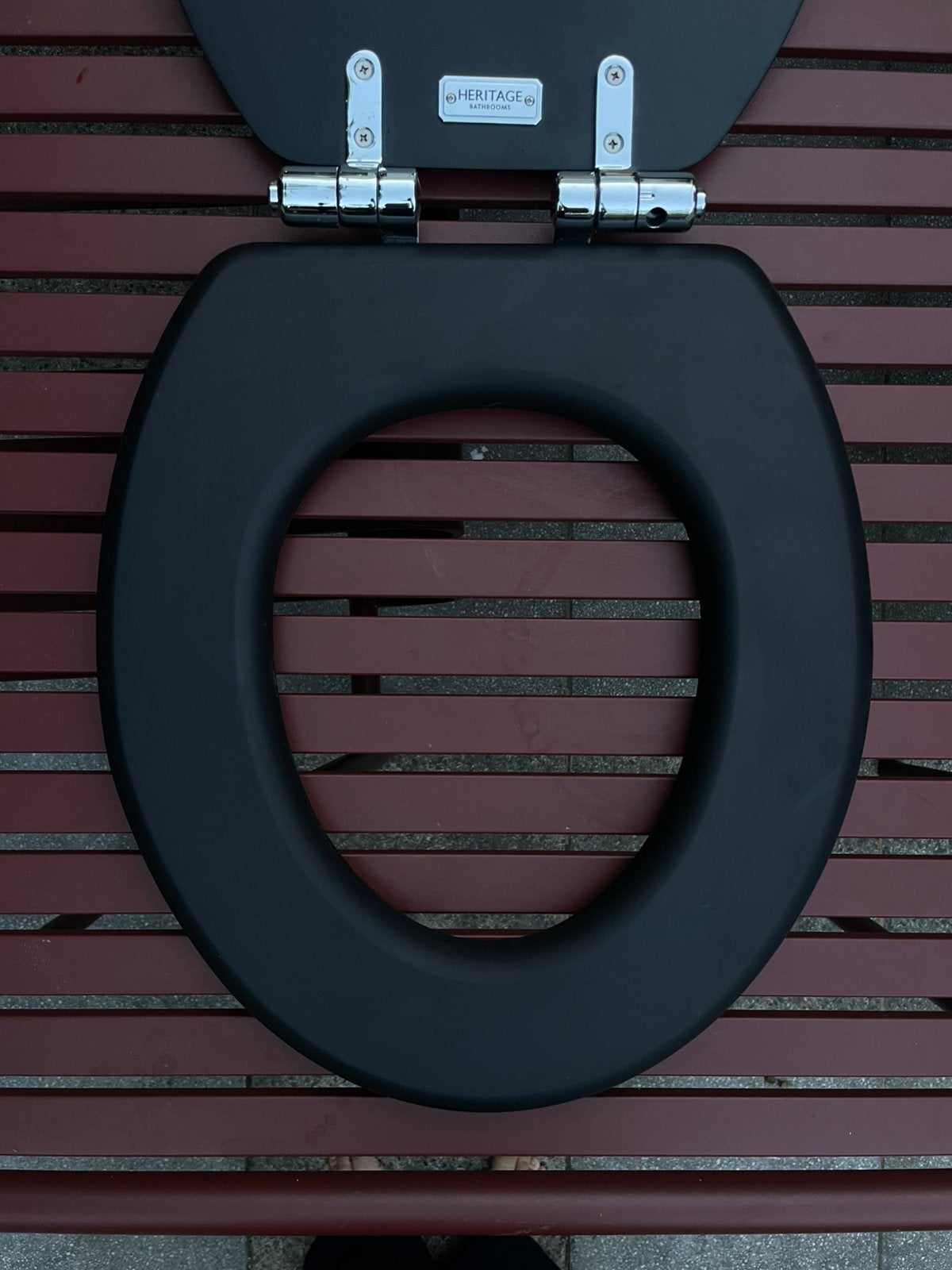 Heritage toiletbril zwart, Doe-het-zelf en Verbouw, Sanitair, Ophalen of Verzenden, Zo goed als nieuw, Toilet