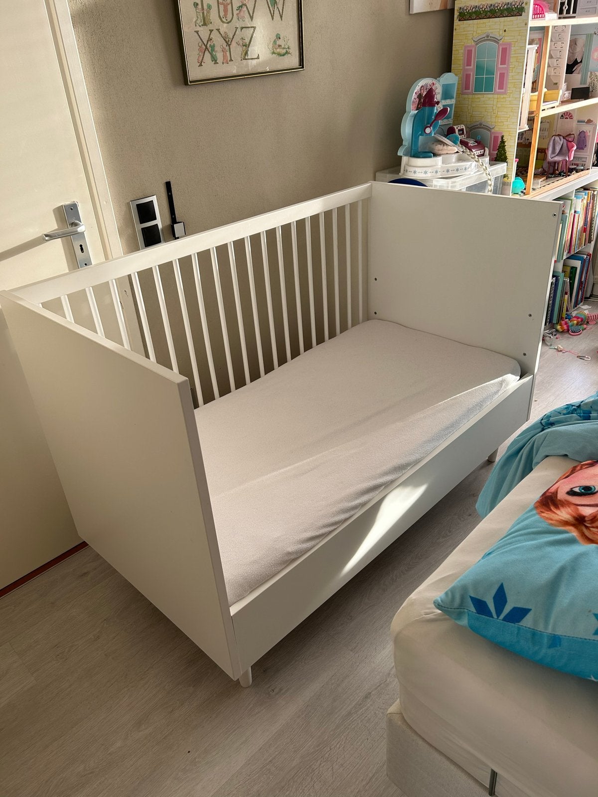 Petite Amelie Meegroei Bed 140x70 + Accessoires, Ophalen, Gebruikt, 70 tot 85 cm, 140 tot 160 cm