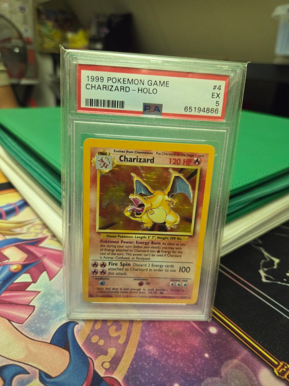 charizard base psa 5, Hobby en Vrije tijd, Verzamelkaartspellen | Pokémon, Ophalen of Verzenden, Zo goed als nieuw