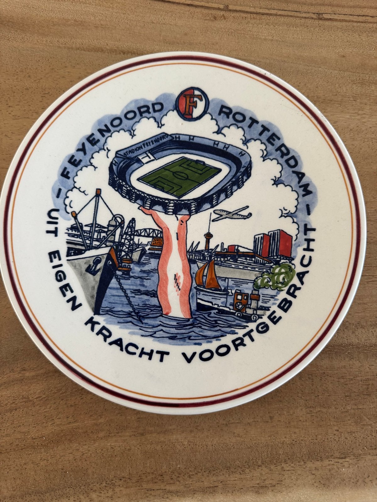 Feyenoord Rotterdam Delfts Blauw  Handwerk, Antiek en Kunst, Antiek | Wandborden en Tegels, Ophalen of Verzenden