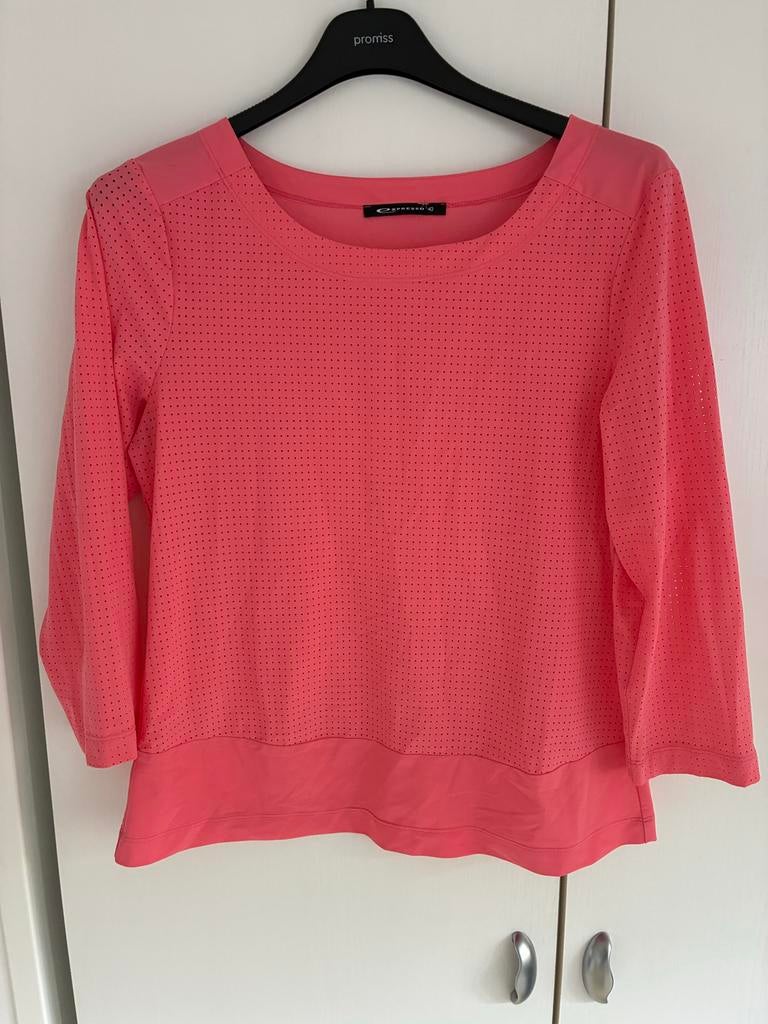 Expresso zalm roze top met driekwart mouwen, maat 42, Maat 42/44 (L), Ophalen of Verzenden, Zo goed als nieuw, Lange mouw