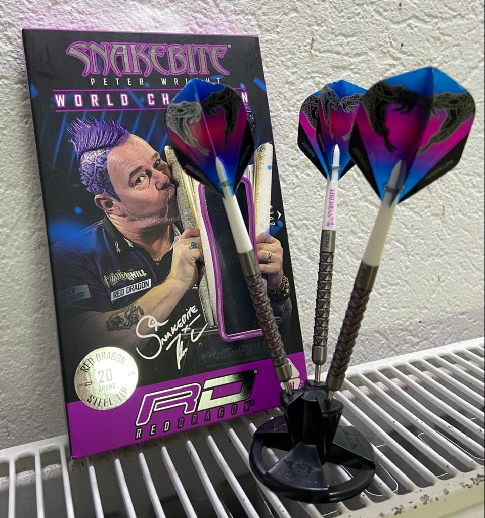 Peter Wright Snakebite World Champion dartpijlen 20g, Ophalen of Verzenden, Zo goed als nieuw, Pijlen, Soft tip