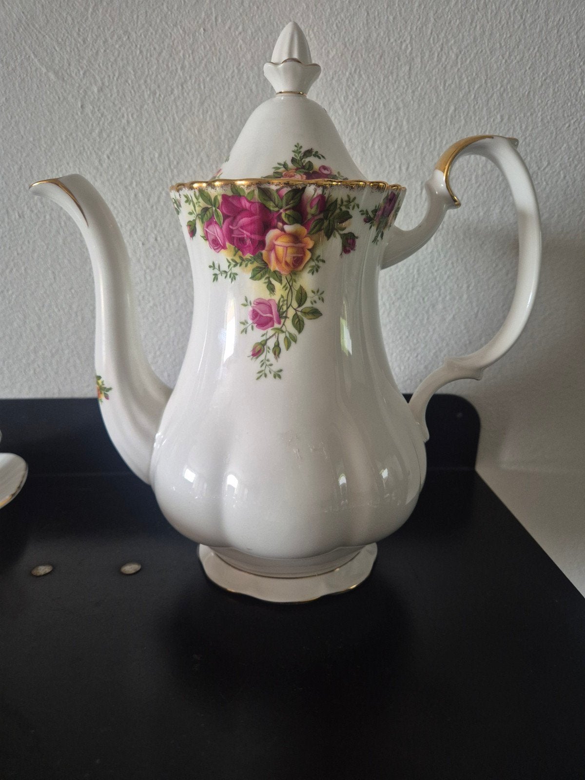 Koffiekan old country roses porselein, Ophalen of Verzenden, Gebruikt, Porselein, Overige typen