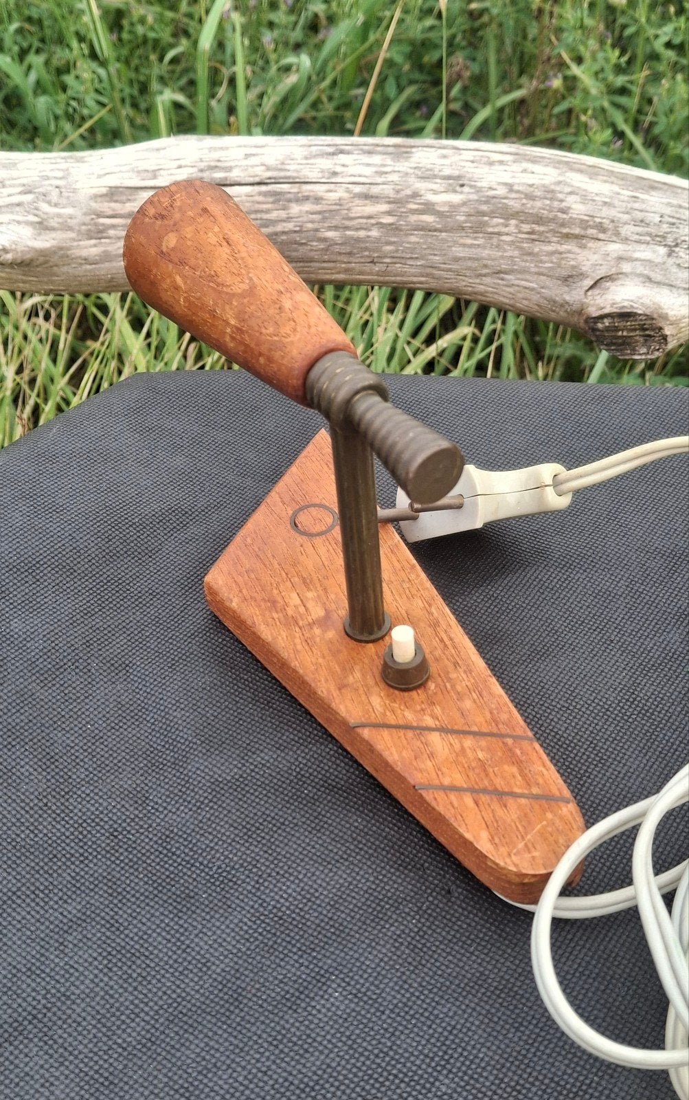 Vintage teak Scandinavische wandspot., Ophalen of Verzenden