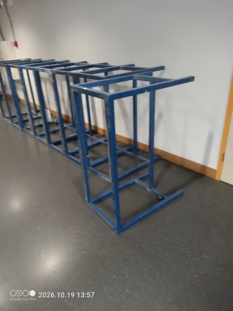 stalen frame oude werktafels, Ophalen, Gebruikt