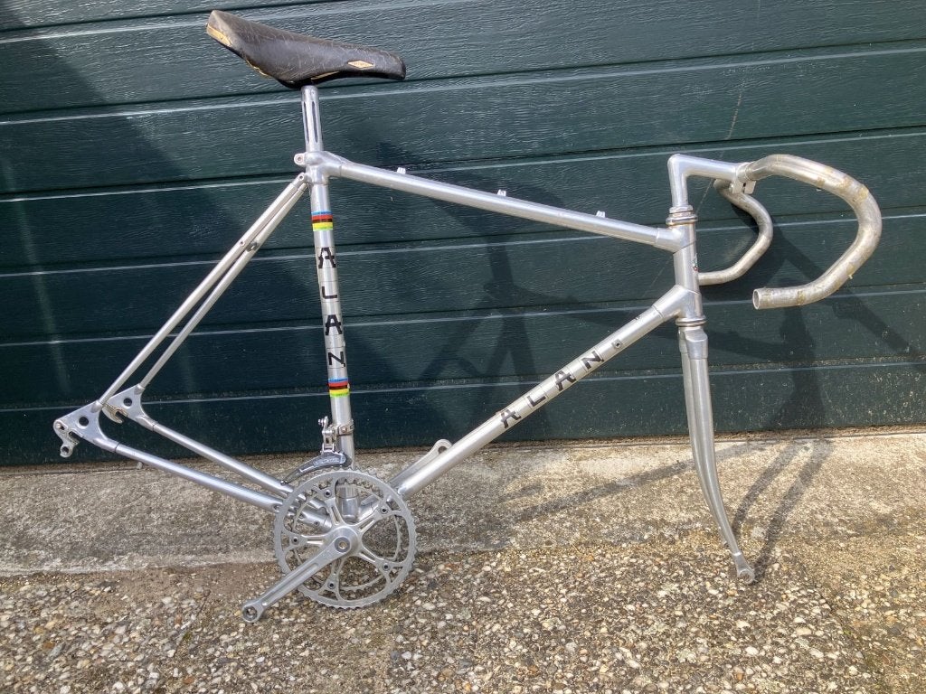 Alan Competition racefiets frame aluminum 80's 56cm, Frame, Gebruikt, Racefiets, Alan