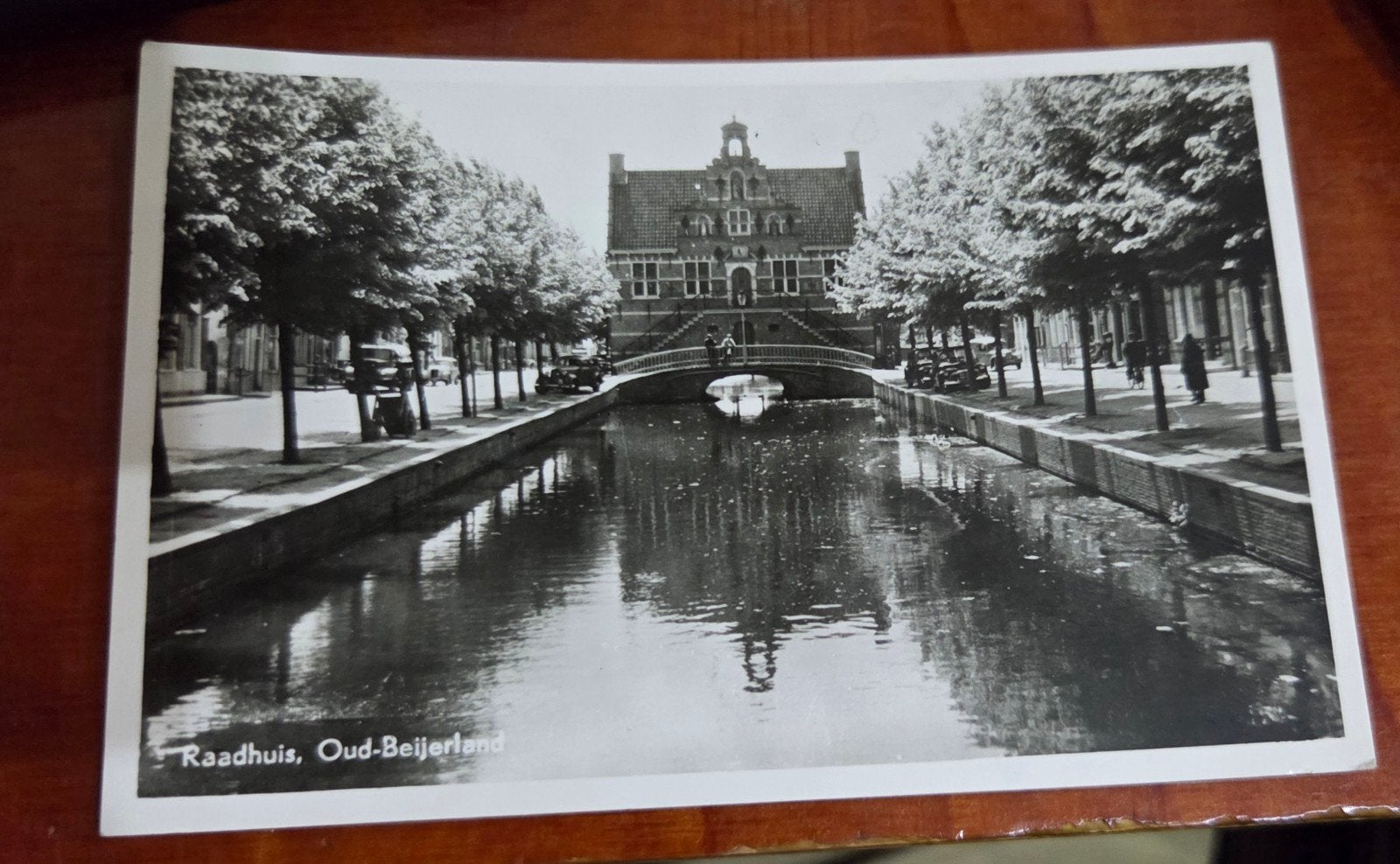 Oude Ansichtkaart Raadhuis Oud-Beijerland 1952, Verzamelen, Ophalen of Verzenden