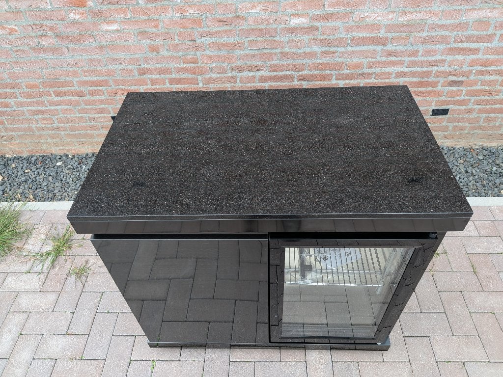Buitenkeuken module+koelkast – RVS304 – zwart marmeren blad, Ophalen, Vrijstaand, Elektrisch, Red Dragon
