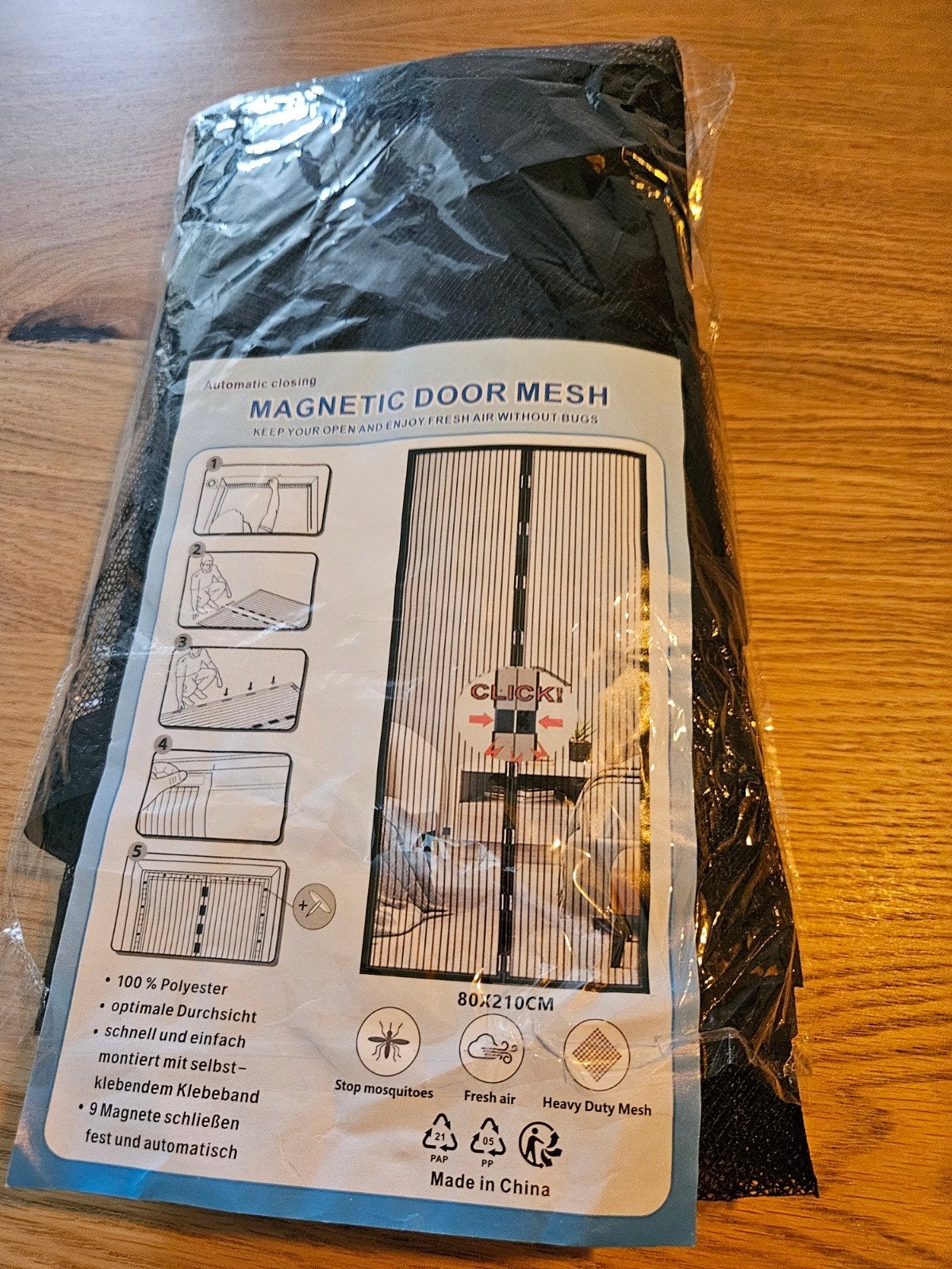 Magneet hordeur gordijn 80 x 210m NIEUW, Ophalen