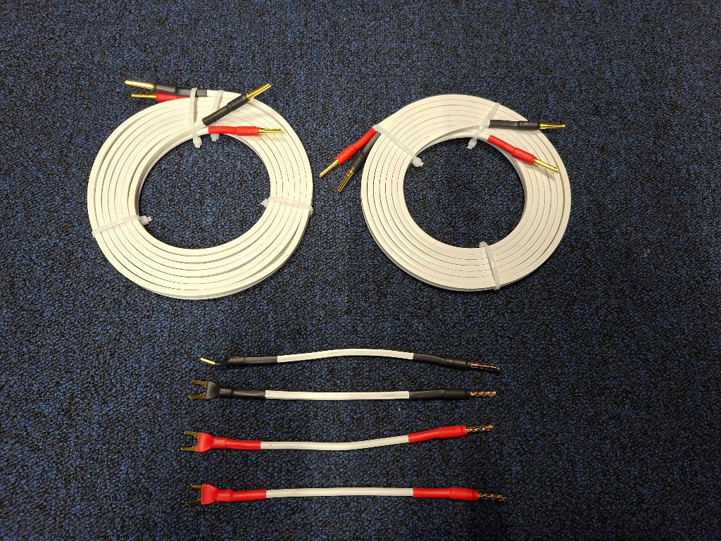 2 x 3.30 m, Argon Audio Blue Edition SC2 Kabels  + 4 Jumpers, Ophalen of Verzenden, Zo goed als nieuw, Minder dan 2 meter, Luidsprekerkabel