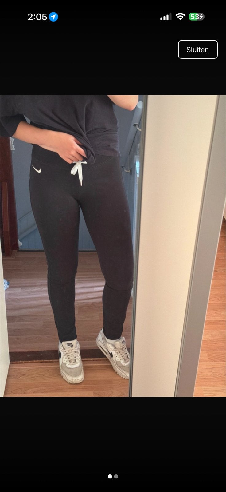 Nike legging, Verzenden, Zwart, Overige typen, Zo goed als nieuw