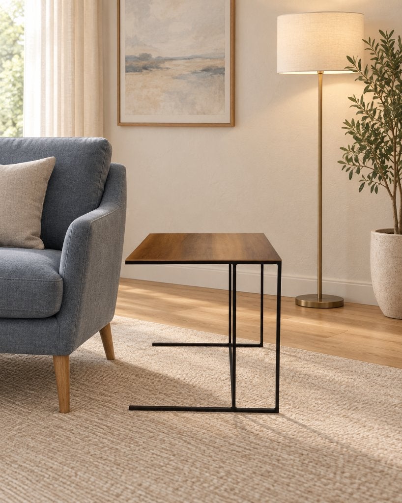 NIEUWSTAAT Minotti Side Table Walnut + GARANTIE | NP €2.300, Huis en Inrichting, 45 tot 60 cm, Minder dan 55 cm, Minotti, Vierkant