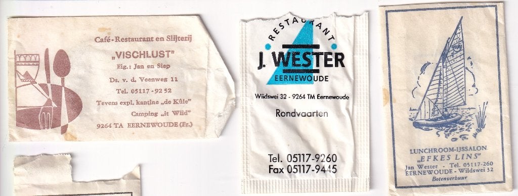 Een paar suikerzakjes van Eernewoude, Verzamelen, Ophalen of Verzenden