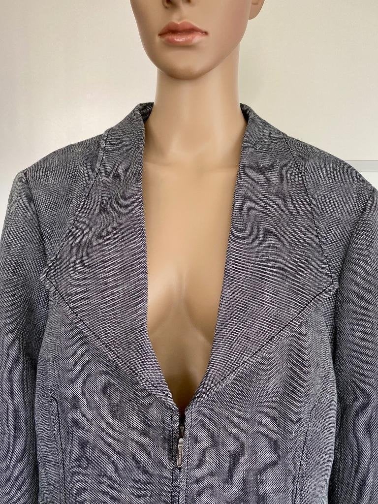 G465 Claudia Strater mt. 46=XL linnen jasje blazer colbert, Maat 46/48 (XL) of groter, Ophalen of Verzenden, Zo goed als nieuw