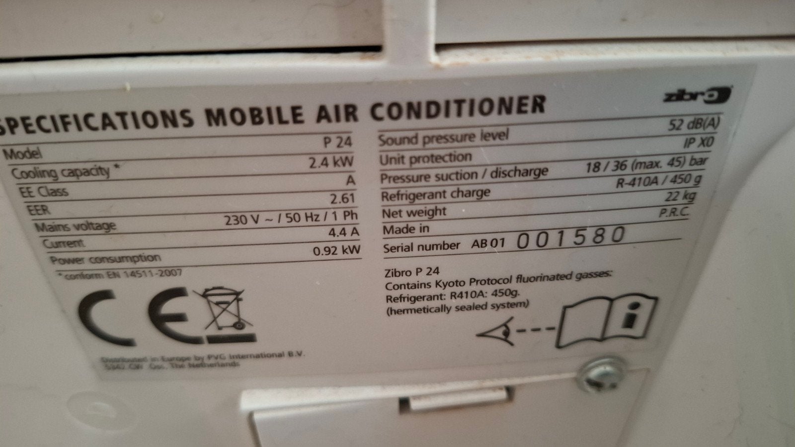Tekoop mobiel airco, Witgoed en Apparatuur, Airco's, Zo goed als nieuw, Mobiele airco, 60 tot 100 m³, 3 snelheden of meer, Koelen en Ontvochtigen