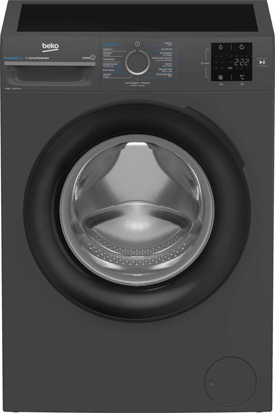 Beko BM3WFT3841A Wasmachine - 8 kg, 1400 toeren, Energieklas, Witgoed en Apparatuur, Wasmachines, Ophalen, Zo goed als nieuw, 85 tot 90 cm