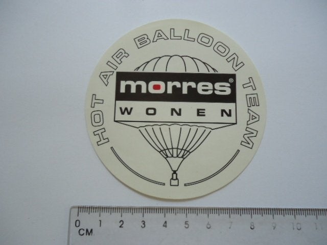 sticker oud Luchtballon Morres wonen ballon varn balloon air, Verzenden, Zo goed als nieuw, Bedrijf of Vereniging