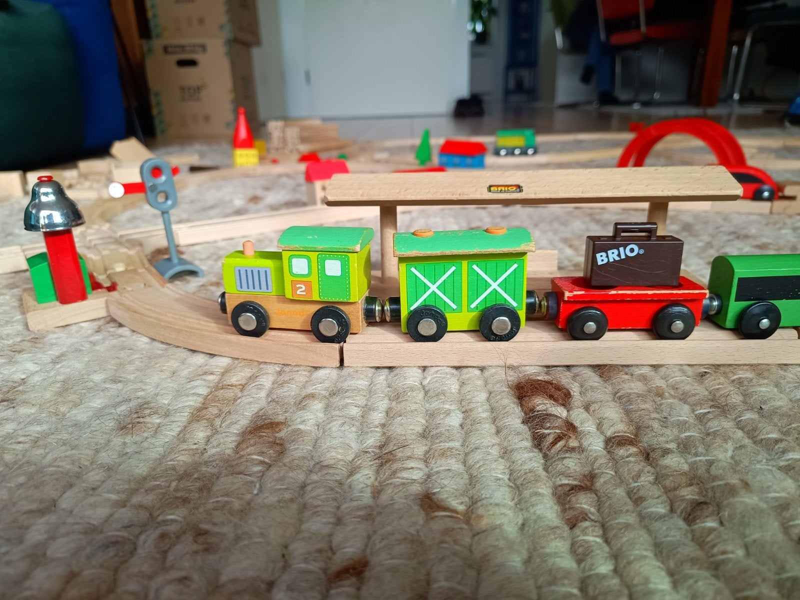 BRIO houten trein set kinderspeelgoed, Ophalen, Zo goed als nieuw