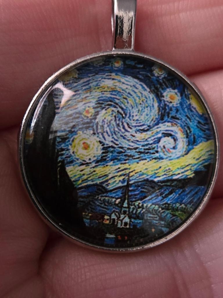 Hanger 'De Sterrennacht' van Van Gogh, Ophalen of Verzenden, Nieuw, Glas of Kristal, Overige voorstellingen