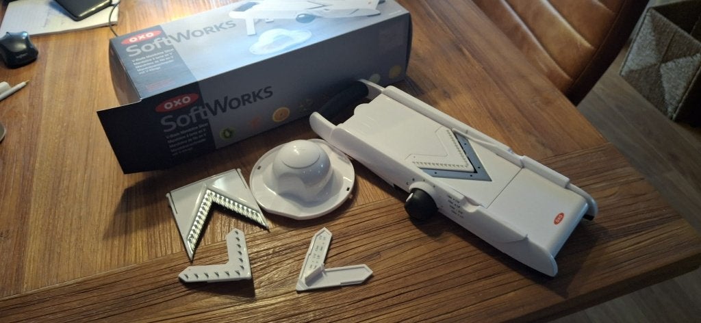 oxo softworks set mandoline groentesnijder, Overige typen, Kunststof, Ophalen of Verzenden, Zo goed als nieuw