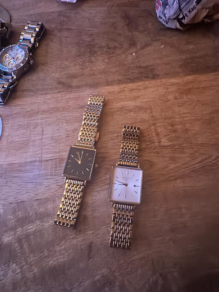 2 Rosefield horloges: Parelmoer en Zwart, Overige merken, Gebruikt, Staal, Polshorloge