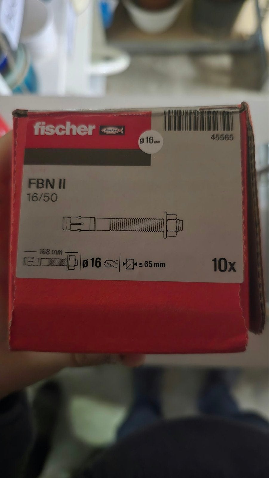 Fischer FBN II 16/50 Vloerankers - Doosje van 10 stuks, Ophalen of Verzenden, Nieuw, 100 tot 250 mm, Overige typen