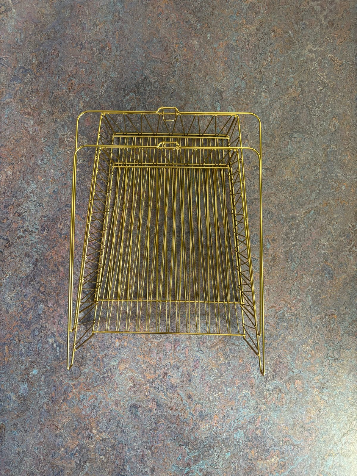 Kallax inzet draadmand voor open kast - goudkleurig, Ophalen, Minder dan 50 cm, Zo goed als nieuw, Metaal
